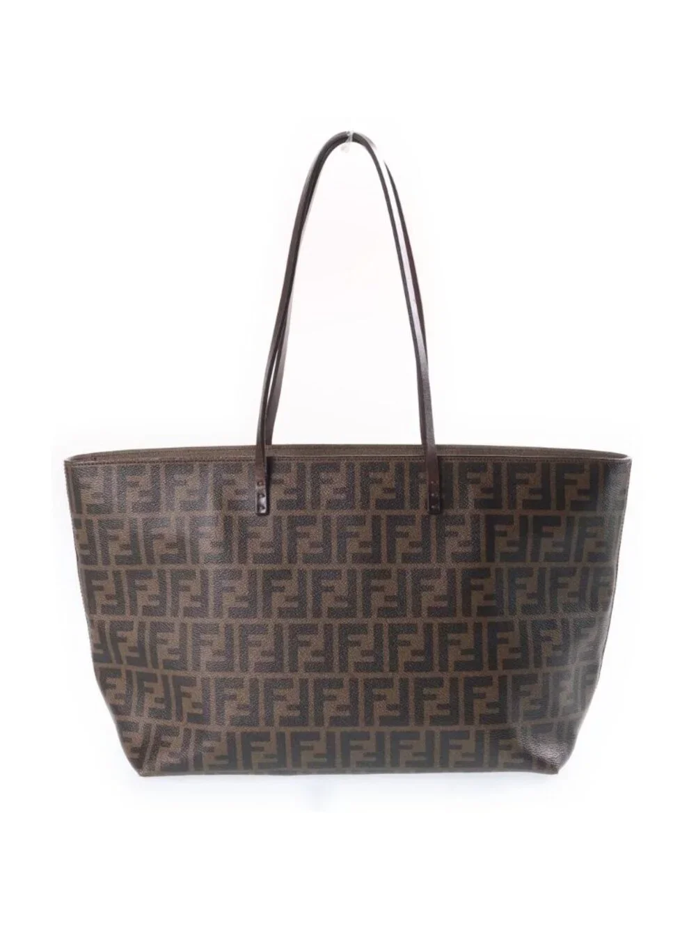 Fendi Roll Tote Bag Zucca Pattern Brown